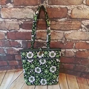 Vera Bradley Blue Green Floral Large Tote
